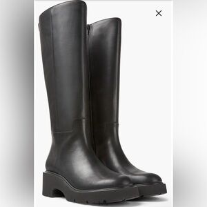 Camper Black Leather Heeled Boots